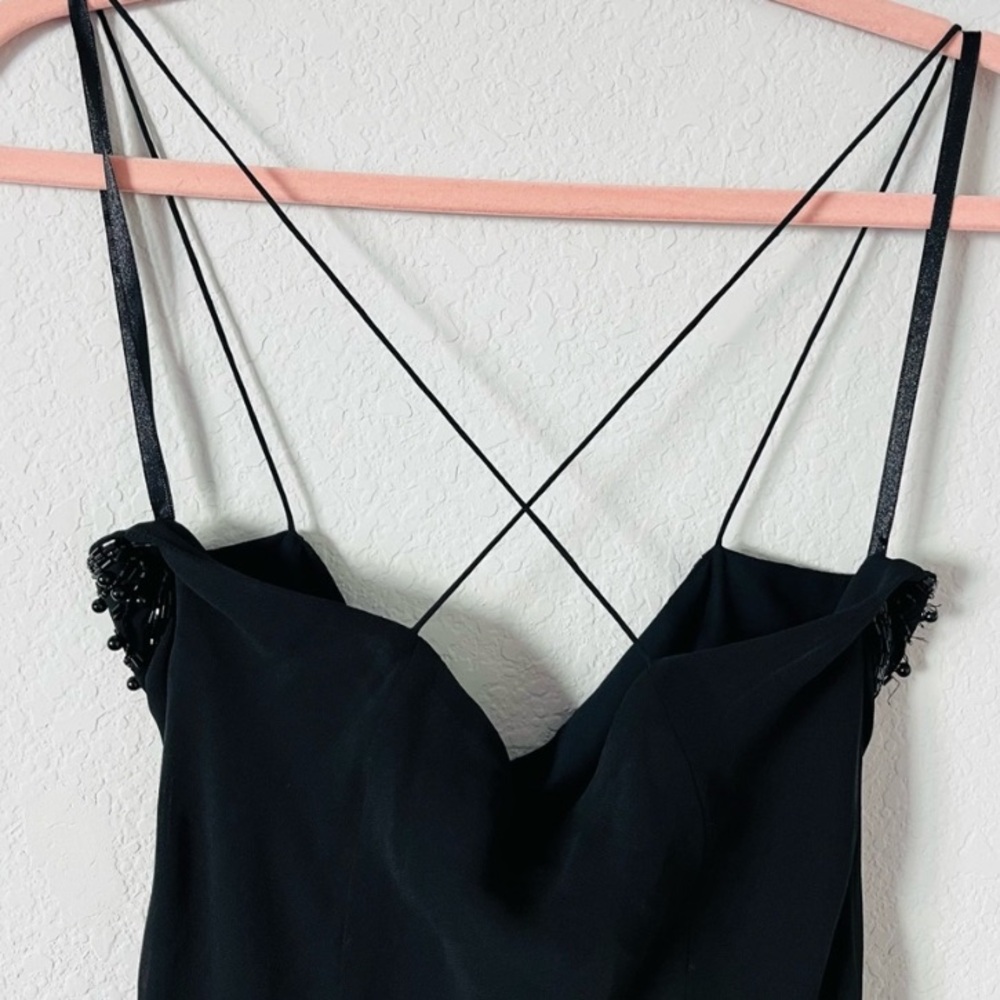 Vintage Express Black Silk Beaded Dress - Picture 5 of 7